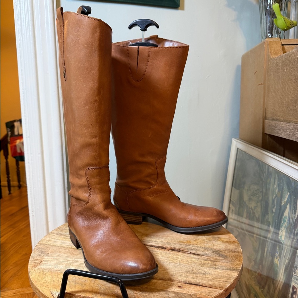 Sam Edelman Tan Leather Heeled Boots